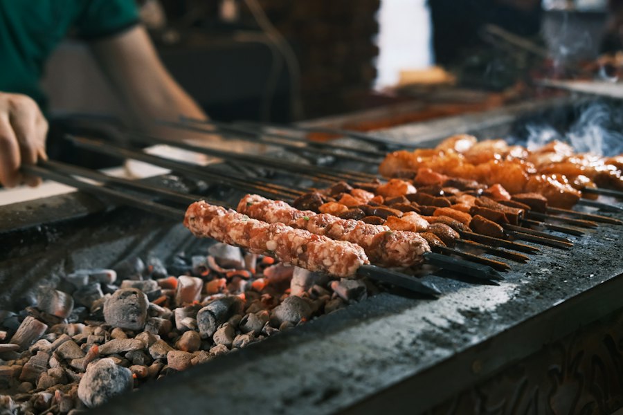 Charcoal seekh kebab